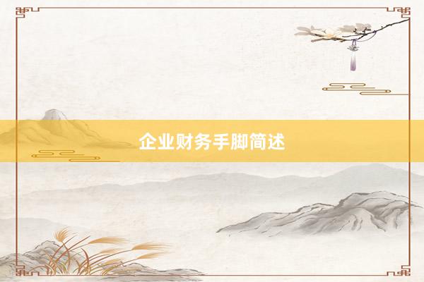 企业财务手脚简述